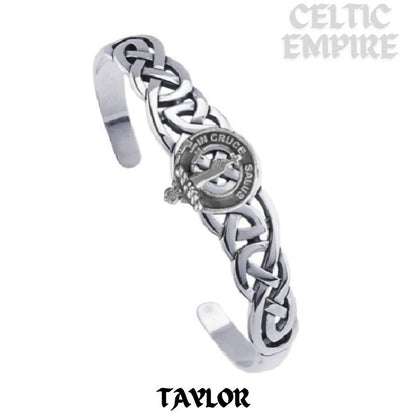 Taylor Family Clan Crest Celtic Cuff Bracelet