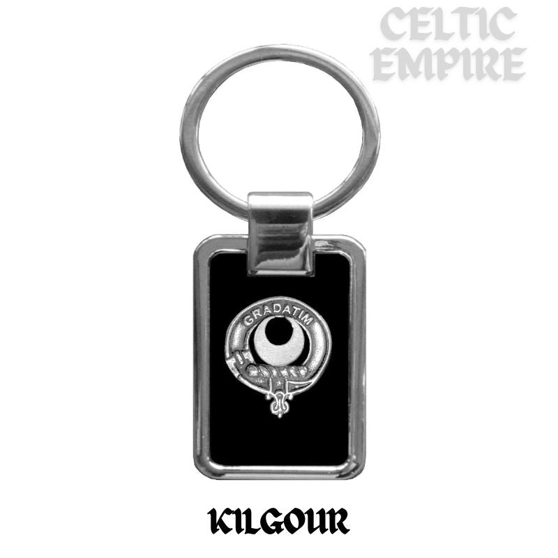 Kilgour Family Clan Black Stainless Key Ring