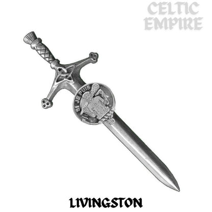 Livingston Family Clan Crest Kilt Pin, Scottish Pin