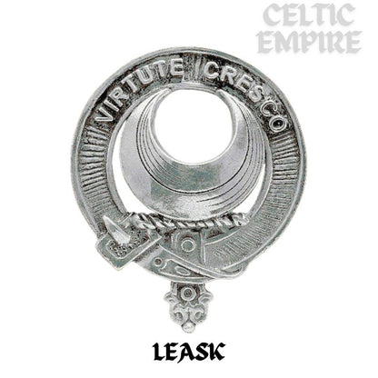 Leask Family Clan Crest Decal | Custom Scottish Heritage Car & Laptop Stickers