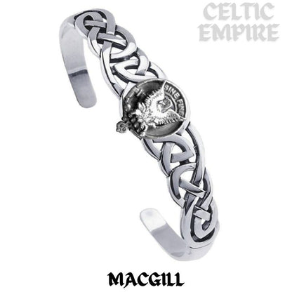 MacGill Family Clan Crest Celtic Cuff Bracelet