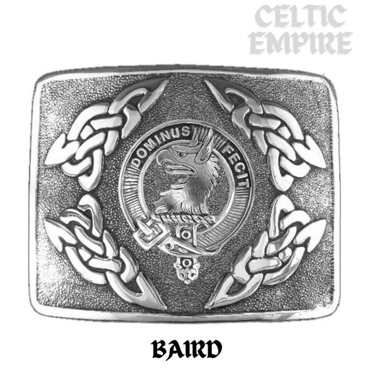 Baird Family Clan Crest Interlace Kilt Belt Buckle