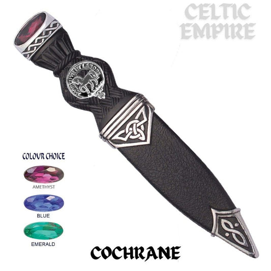 Cochrane Interlace Family Clan Crest Sgian Dubh, Scottish Knife