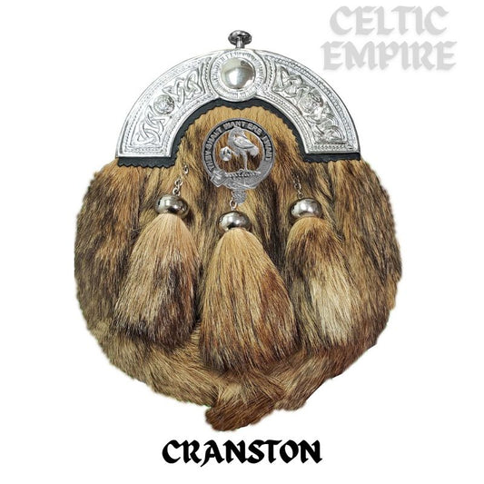 Cranston Scottish Family Clan Crest Badge Dress Fur Sporran