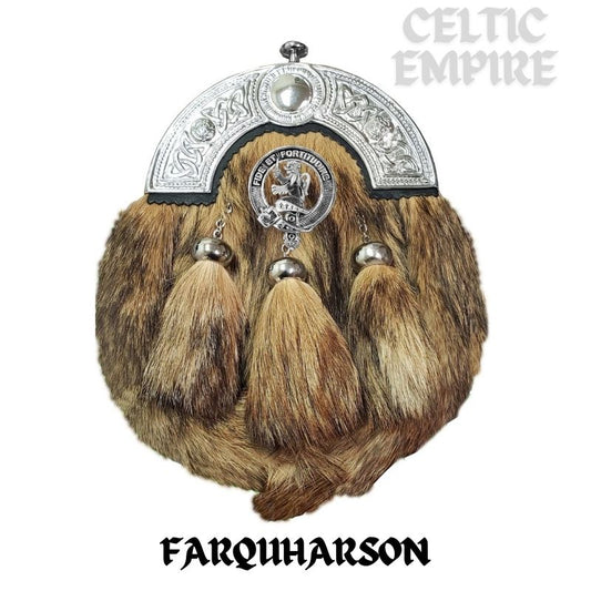 Farquharson Scottish Family Clan Crest Badge Dress Fur Sporran