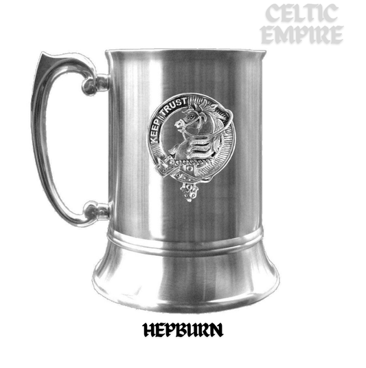 Hepburn Scottish Family Clan Crest Badge Tankard