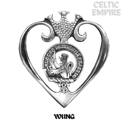 Young Family Clan Crest Luckenbooth Brooch or Pendant