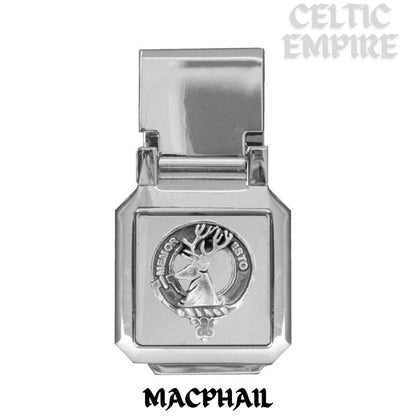 MacPhail Scottish Family Clan Crest Money Clip