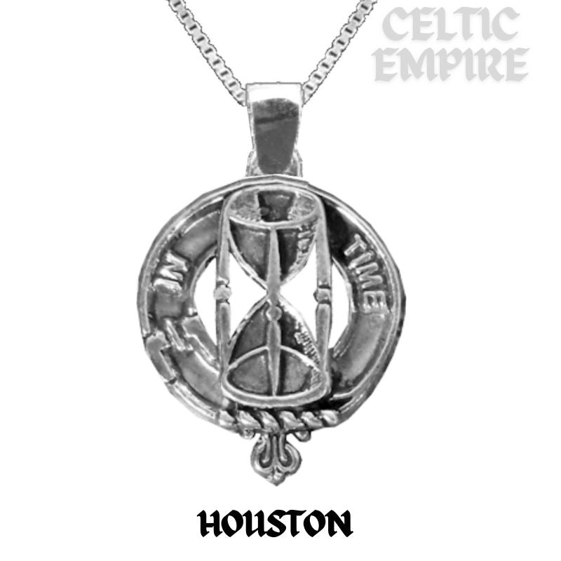 Houston Large 1" Scottish Family Clan Crest Pendant - Sterling Silver