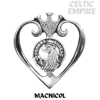 MacNicol Family Clan Crest Luckenbooth Brooch or Pendant