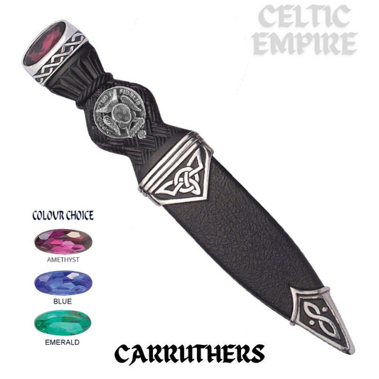 Carruthers Interlace Family Clan Crest Sgian Dubh, Scottish Knife