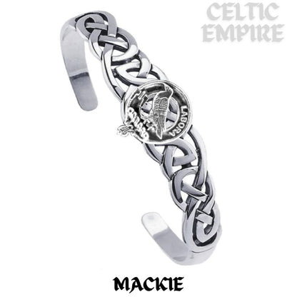 MacKie Family Clan Crest Celtic Cuff Bracelet
