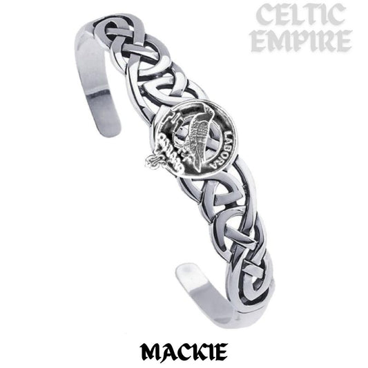 MacKie Family Clan Crest Celtic Cuff Bracelet