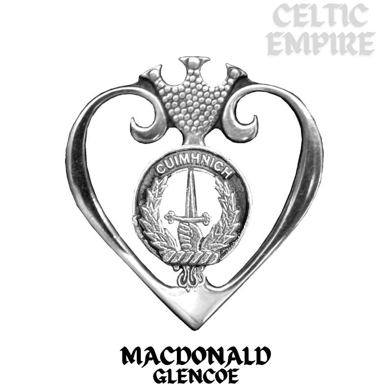 MacDonald Glencoe Family Clan Crest Luckenbooth Brooch or Pendant