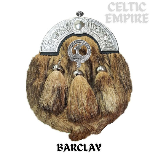 Barclay Scottish Family Clan Crest Badge Dress Fur Sporran