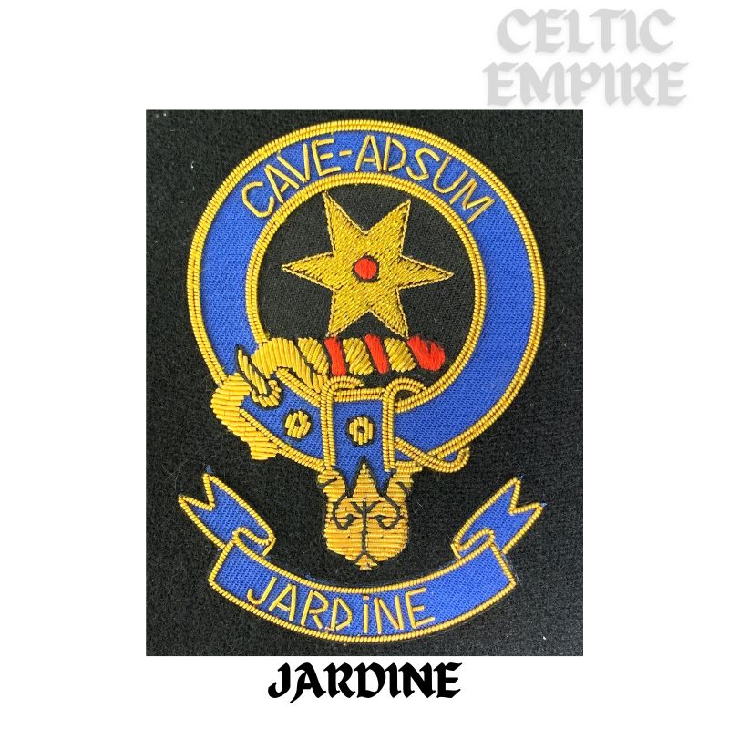 Jardine Scottish Family Clan Embroidered Crest