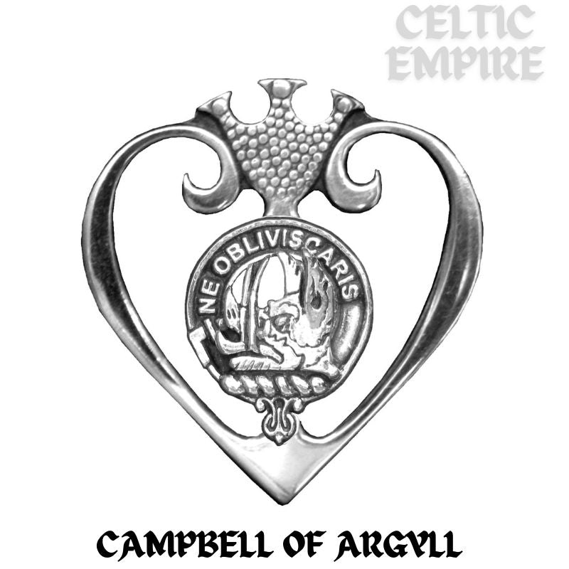 Campbell Argyll Family Clan Crest Luckenbooth Brooch or Pendant