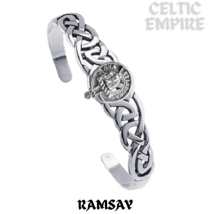 Ramsay Family Clan Crest Celtic Cuff Bracelet