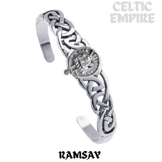 Ramsay Family Clan Crest Celtic Cuff Bracelet