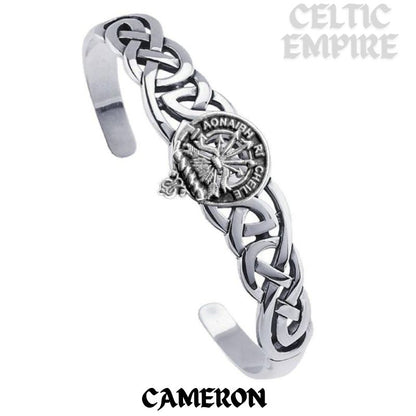Cameron Family Clan Crest Celtic Cuff Bracelet