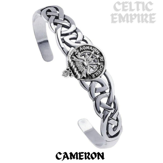 Cameron Family Clan Crest Celtic Cuff Bracelet