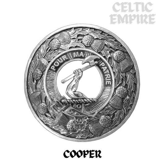 Cooper Family Clan Badge Scottish Plaid Brooch