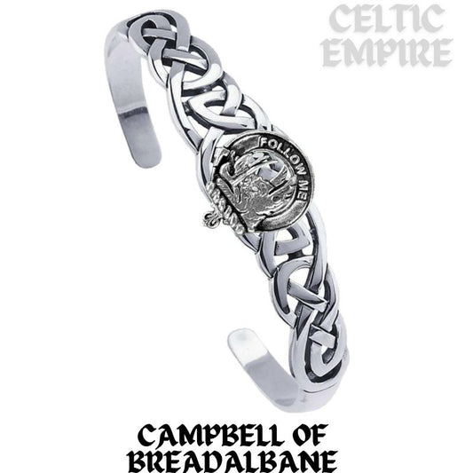 Campbell (Breadalbane) Family Clan Crest Celtic Cuff Bracelet