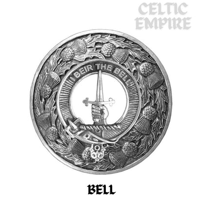 Bell Family Clan Badge Scottish Plaid Brooch