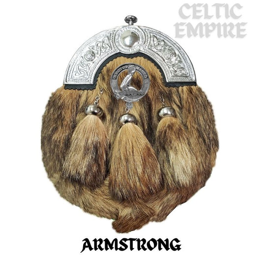 Armstrong Scottish Family Clan Crest Badge Dress Fur Sporran
