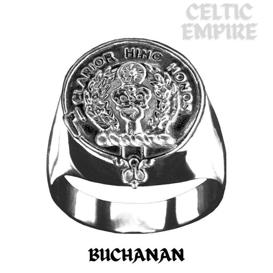 Buchanan Scottish Family Clan Crest Ring  ~  Sterling Silver and Karat Gold