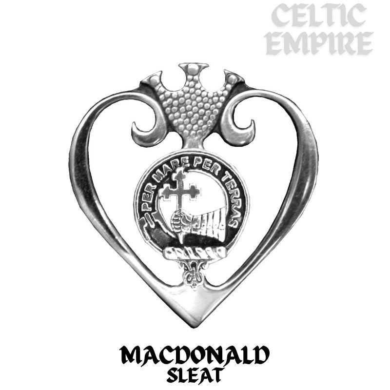 MacDonald Sleat Family Clan Crest Luckenbooth Brooch or Pendant