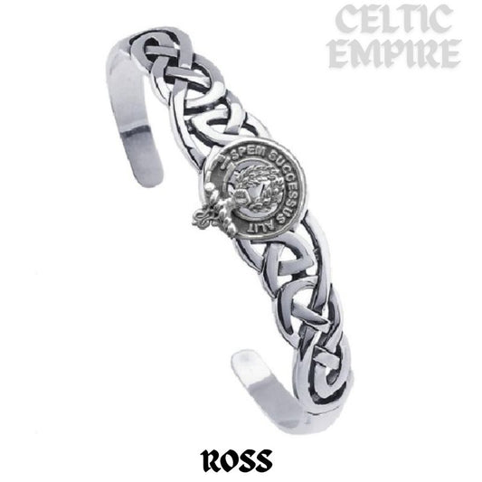Ross Family Clan Crest Celtic Cuff Bracelet