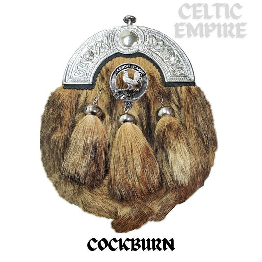 Cockburn Scottish Family Clan Crest Badge Dress Fur Sporran