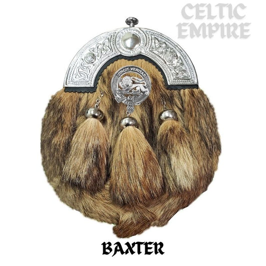 Baxter Scottish Family Clan Crest Badge Dress Fur Sporran