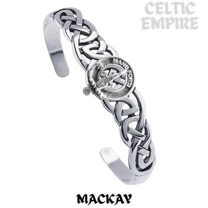 MacKay Family Clan Crest Celtic Cuff Bracelet
