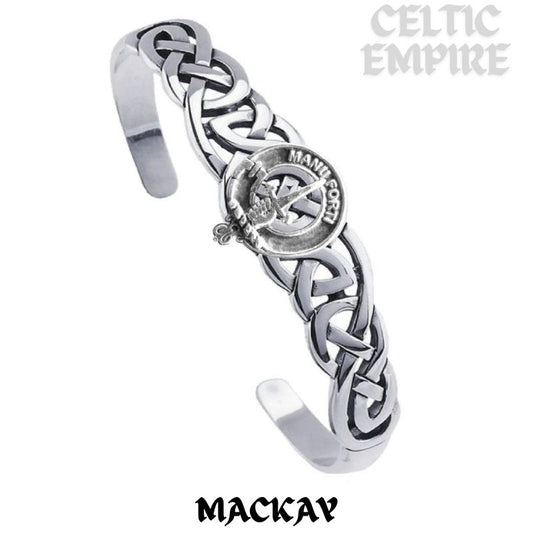 MacKay Family Clan Crest Celtic Cuff Bracelet