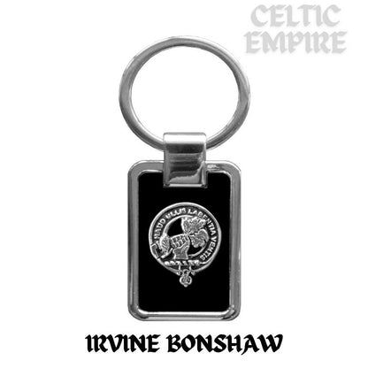 Irvine (Bonshaw) Family Clan Black Stainless Key Ring