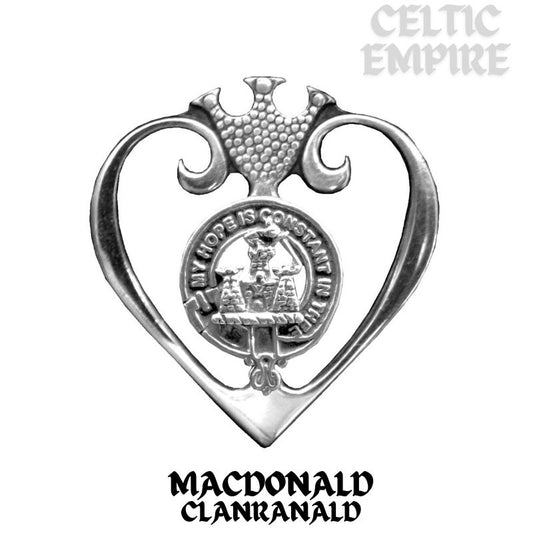 MacDonald Family Clanranald Family Clan Crest Luckenbooth Brooch or Pendant