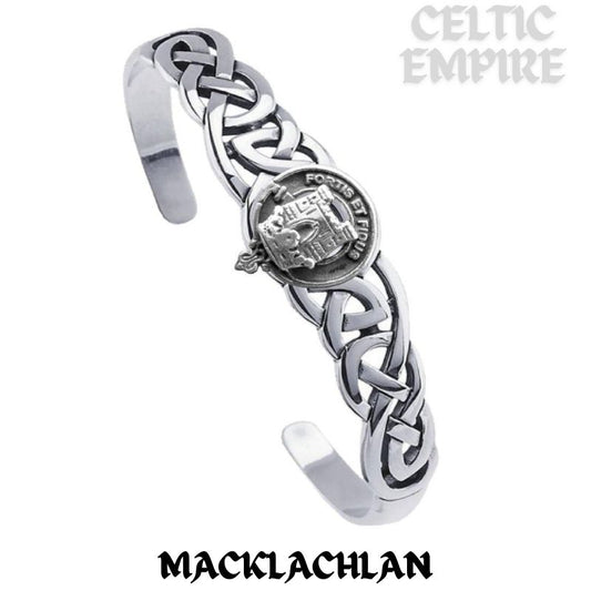 MacLachlan Family Clan Crest Celtic Cuff Bracelet