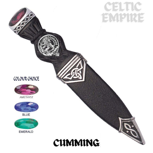 Cumming Interlace Family Clan Crest Sgian Dubh, Scottish Knife