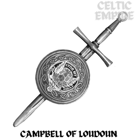 Campbell Loudoun Scottish Family Clan Dirk Shield Kilt Pin