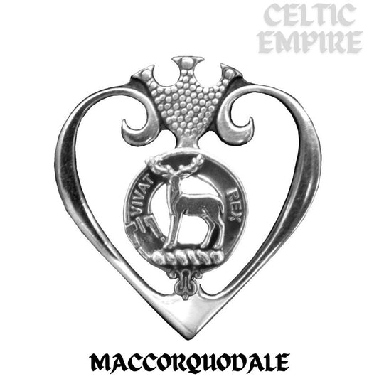 MacCorquodale Family Clan Crest Luckenbooth Brooch or Pendant