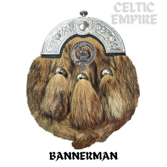 Bannerman Scottish Family Clan Crest Badge Dress Fur Sporran