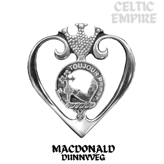 MacDonald Dunnyveg Family Clan Crest Luckenbooth Brooch or Pendant