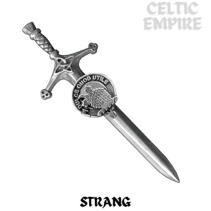 Strang Family Clan Crest Kilt Pin, Scottish Pin