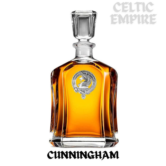 Cunningham Family Clan Crest Badge Skye Decanter