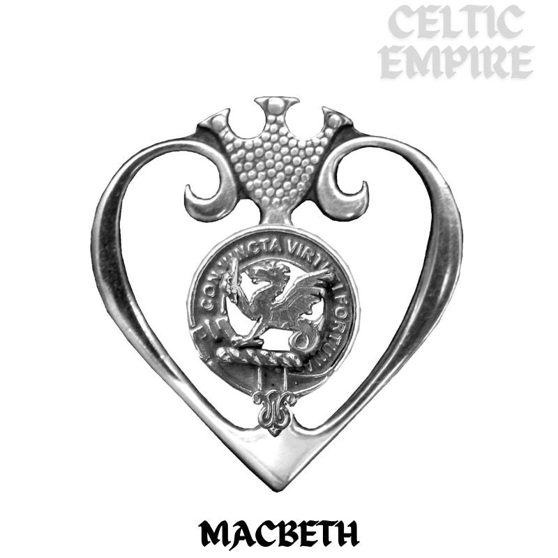 MacBeth Family Clan Crest Luckenbooth Brooch or Pendant