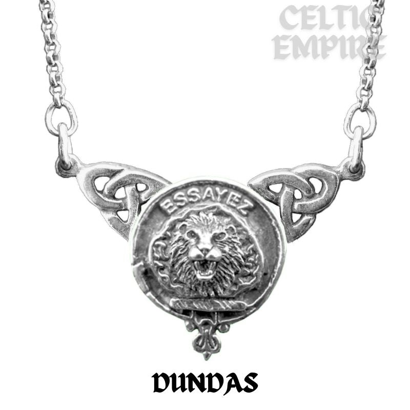 Dundas Family Clan Crest Double Drop Pendant