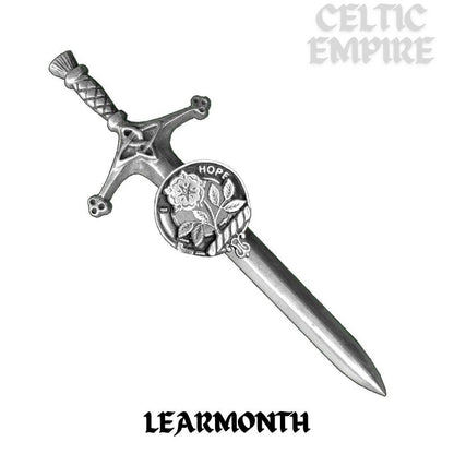 Learmonth Family Clan Crest Kilt Pin, Scottish Pin