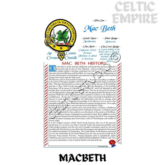 MacBeth Scottish Family Clan History